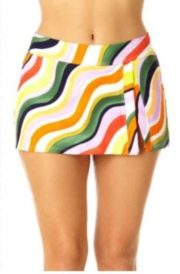 Anne Cole - Banded Side Skirted Swim Bottom Swimwear Multi Size Small ESF17762 - Image 1 of 2