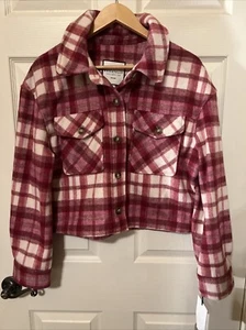 Chaqueta corta de franela Bagatelle para mujer talla L rosa/crema - Imagen 1 de 9