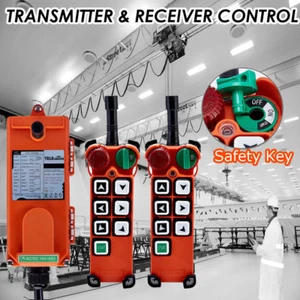 Industrial Wireless Crane Remote Control Transmitter Push Button Switch F21-E2 - Picture 1 of 12
