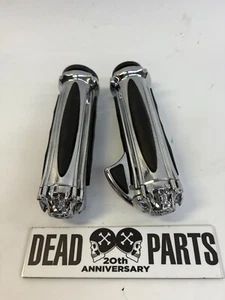 Harley Kuryakyn chrome zombie skull 6297 premium w/ throttle boss grips TBW - Bild 1 von 4