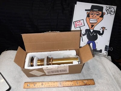 OAKLAND POP UP SINK DRAIN STOpper with Overflow Brass Body 全新带盒 阅读💦 — 第 1/4 张图片