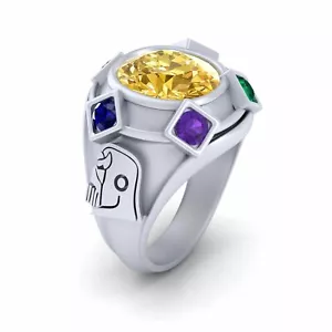 Sterling Silver Wedding Band Ring Fictional Super Villain Inspired Mens Jewelry - Picture 1 of 7