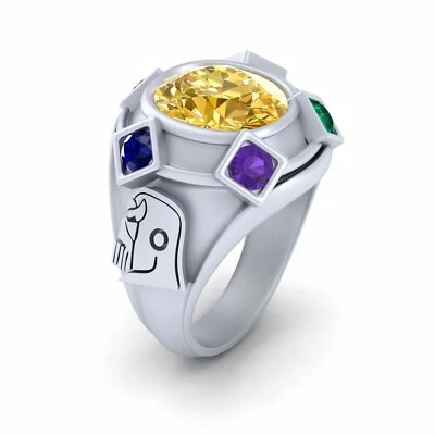 Sterling Silver Wedding Band Ring Fictional Super Villain Inspired Mens Jewelry - Image 1 of 4