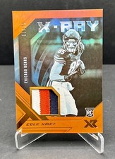 2020 Panini XR X-Ray Swatches Orange #25 Cole Kmet Jersey #07/25 Chicago Bears