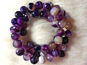 Kenneth Jay Lane Purple Agate Coil Bead Bracelet - Picture 1 of 2