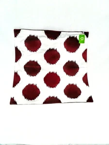 C Wonder bestickt Ikat Poka Punkte Euro Kissen Schein Baumwolle Cabernet $48 - Bild 1 von 8