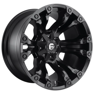 Llantas negras de 18 pulgadas para camioneta Chevy Silverado 2500 3500 18x9 combustible vapor D560 Foto 1 de 4