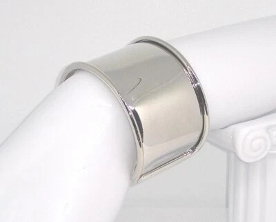 Brazalete brazalete ancho de moda para mujer plateado pulido alto, 30 mm de ancho, 8 Foto 1 de 4