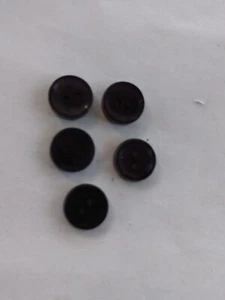 3BX17 5pcs 3/8in MIDNIGHT NAVY 2 HOLE FISHEYE SHIRT OR BLOUSE BUTTONS - Picture 1 of 2