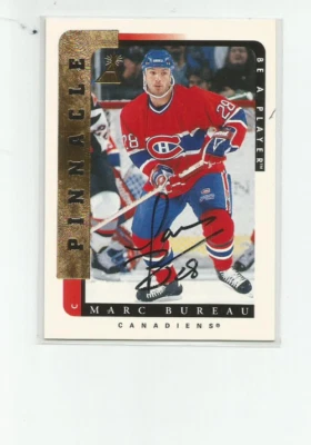 1996-97 BE A PLAYER AUTOGRAPHS #82 MARC BUREAU - Image 1 of 2