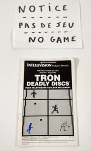 Intellivision Notice du jeu Tron Deadly Discs Envoi rapide et suivi - Imagen 1 de 2