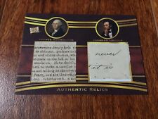 2022 PIECES OF THE PAST. ABRAHAM LINCOLN, GEORGE WASHINGTON DUAL AUTHENTIC RELIC