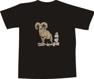 T-Shirt E631 - Comic Design - majestätischer Widder im Gebirge - Fasching Party - Bild 1 von 1