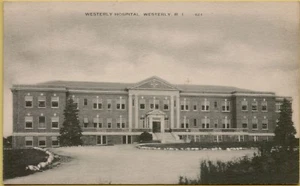 Street View Westerly Hospital in Westerly Rhode Island RI Postcard A12 - Picture 1 of 2