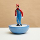 Scultura Subbuteo Gigante Super Mario in Ceramica a Stampo Smaltata a Mano 30x20
