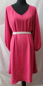 Neu mit Etikett Simply Southern Hot Pink Boutique Kleid 2X 18W 3/4 Ballonärmel - Bild 1 von 5