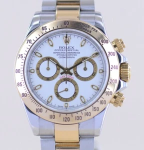 Rolex Uhr Daytona Stahl Gold white Dial Cosmograph Automatik Klassiker - Bild 1 von 19