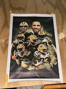 Green Bay Packers Aaron Rodger’s Team Canvas Print Poster UNFRAMED 12x18