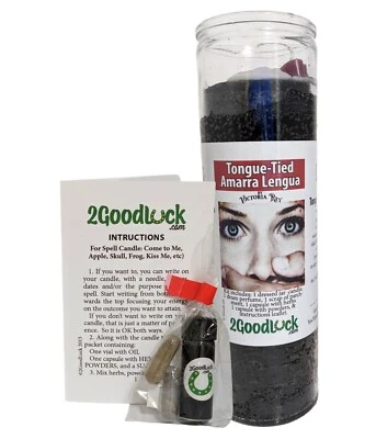 Tongue Tied Dressed Candle Kit - Amarra Lengua - Image 1 of 4