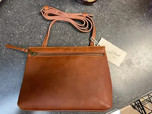 BOLSO BANDOLERA MUJER CIERRE CREMALLERA - MARRÓN ROSCADO UNIVERSAL NUEVO CON ETIQUETAS - Imagen 1 de 2
