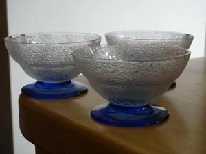 DAUM FRANCE 3 ANCIENNES COUPES A CHAMPAGNE OU A GLACE EN CRISTAL GIVRER défauts - Bild 1 von 9