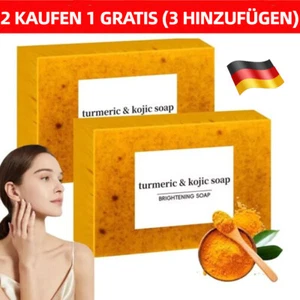 Gurken Zitronen Kojicsäure Handseife Kurkumaseife Gesichts Körperpflegeseife 2X - Bild 1 von 12