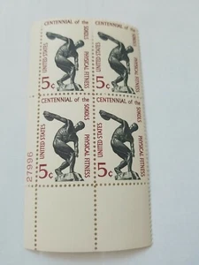 #1262 5c Centennial of the Sokols, Plt Blk , Mint  - Picture 1 of 2