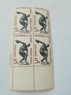 #1262 5c Centennial of the Sokols, Plt Blk , Mint  - Image 1 of 2