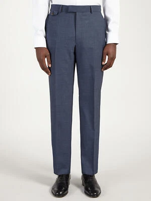 Честер от Chester Barrie полотняное переплетение Airforce синие брюки размер 32S рекомендованная розничная цена £ 135 - Изображение 1 из 4