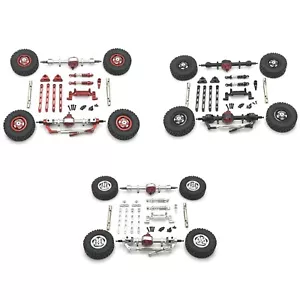 For 1/12 MN82 LC79 MN78 Metal Front Rear Axle Assembly /Shock absorber Tires kit - Picture 1 of 12