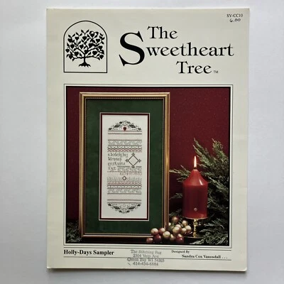 Sweetheart Tree Holly-Days Sampler Counted Cross Stitch Pattern Chart Leaflet - Image 1 of 2