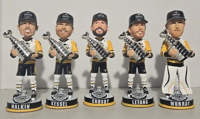 Pittsburgh Penguins 5 Players Limited Edition Legends Of The Ice Bobbleheads - Image 1 of 4