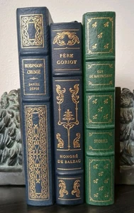 Franklin Library Lot Robinson Crusoe Defoe Pere Goriot Balzac Guy de Maupassant - Bild 1 von 22