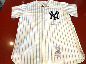 Whitey Ford Signed(Mitchell &Ness) 50's Flannel Style Yankees Jersey-JSA #S16059 - Picture 1 of 4