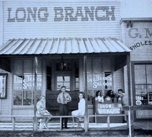 1950s Polaroid Photo Long Branch Saloon Storefront Dodge City Kansas KS - Picture 1 of 3