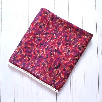 Spring Festival RJR Fashion Fabrics Cotton Fabric Purple Orange 1 3/8 yards - Image 1 of 4