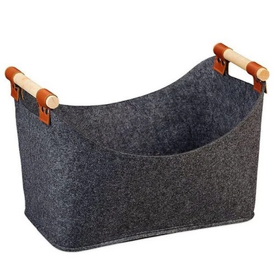 Foldable Wood Basket  Capacity 57 L Fireside Wood Carrier Holder Bag for4603 - Imagem 1 de 4