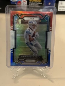 2023 Panini Prizm Amon-Ra St. Marrone Rosso, Bianco e Blu Prizm #96  - Foto 1 di 2