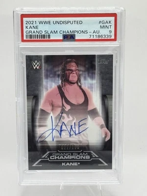 2021 Topps WWE Undisputed Kane #GA-K Grand Slam Champions AUTO #22/199 - PSA 9 - Image 1 of 2