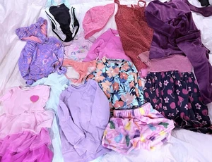 16 PC Girl Lot Clothes Size 4T 5 6 Dress Tops Shorts Summer Bathing Suits  - Picture 1 of 2