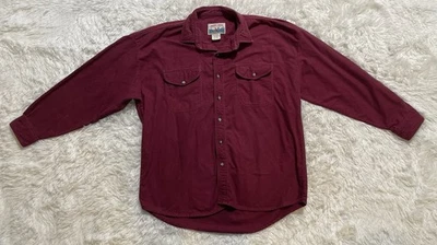 Camisa con botones Moose Creek roja de algodón pesado al aire libre gamuza cabina para hombre XL Foto 1 de 4