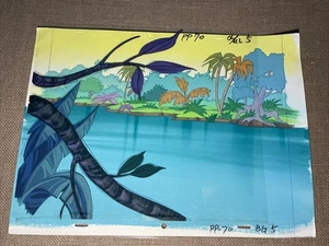 Animation Cel Background Production Art Vintage cartoons Disney DEPATIE BG34 - Picture 1 of 5