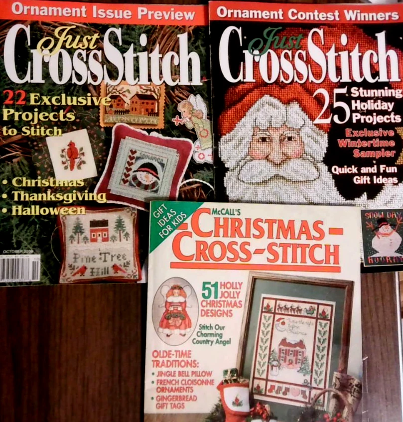 Lote de 3 revistas de Navidad punto de cruz octubre 2009 diciembre 2007 y McCalls 1991 Foto 1 de 1