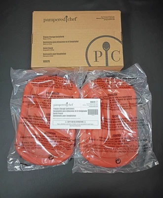 Pampered Chef Gefrierschrank Vorratsbehälter mit Deckel 100078 Quick Freeze 2er Set - Bild 1 von 4