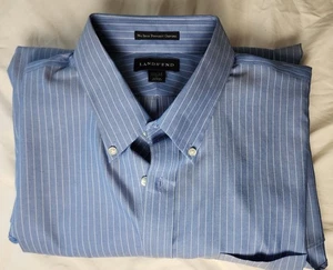 NWOT Men's Point Oxford Lands End Dress Shirt 17- 1/2 33 - Picture 1 of 6