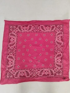 Vintage WAMCRAFT Pink Bandana Crafted With Pride in America RN 14193 - Picture 1 of 7