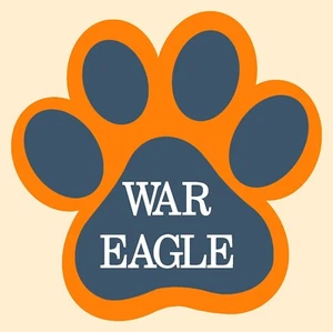War Eagle Paw Auburn Stencil reusable for painting signs #10935 - Picture 1 of 3