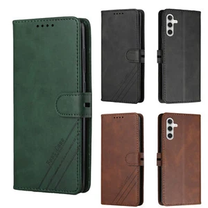 Magnetic Leather Wallet Phone Case for Samsung S24 A35 A15 A14 A34 A05 A54 - Picture 1 of 19