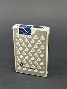 Mazo de plata vintage de cartas de Delta Airlines - Imagen 1 de 5