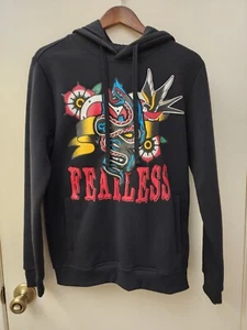 Rebel Minds Fearless Snake Graphic Logo Pocket Pullover Sweatshirt Hoodie Gr. S - Bild 1 von 10